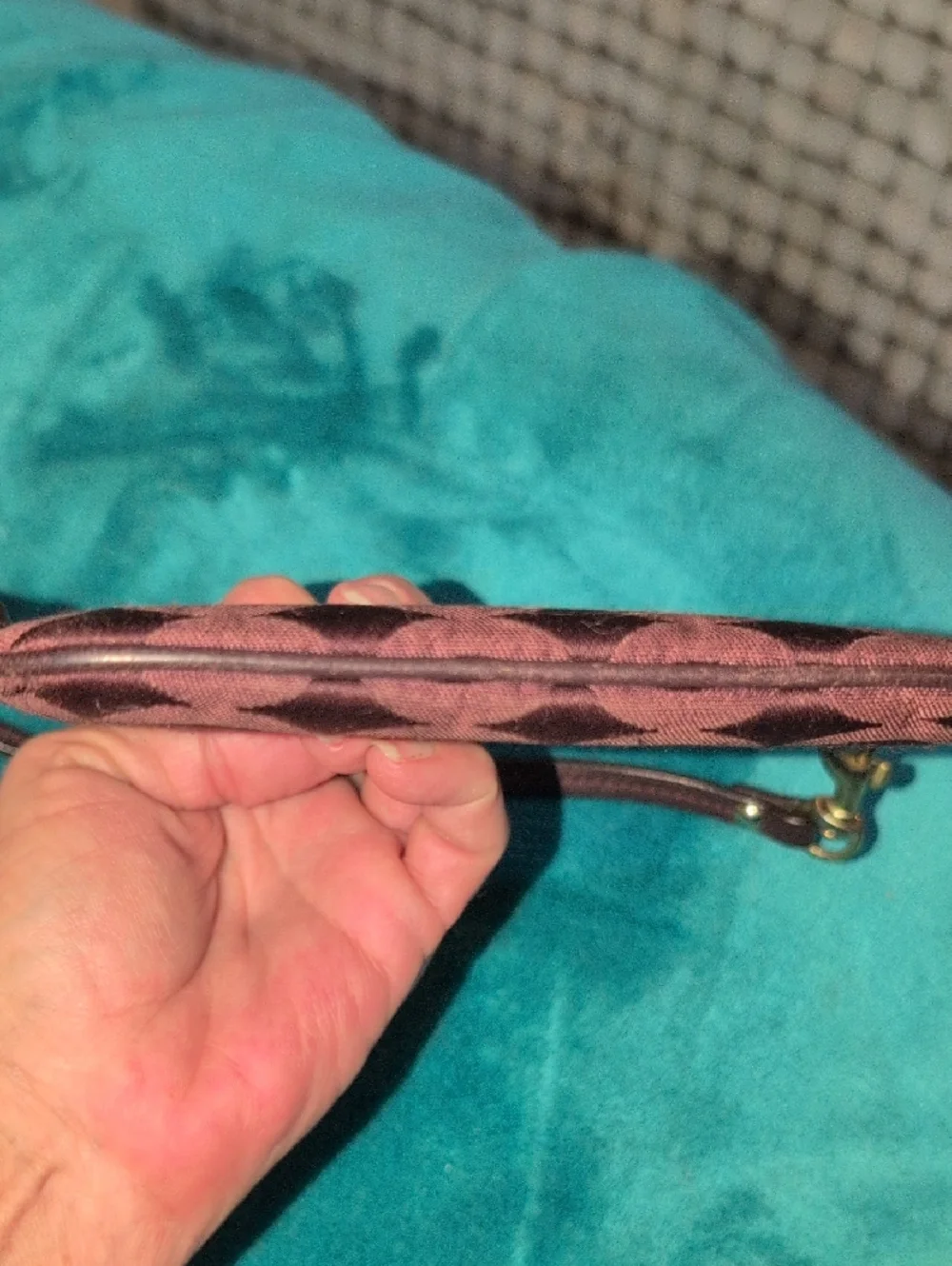 Coach Chocolate Brown Sig Op Art Wristlet
